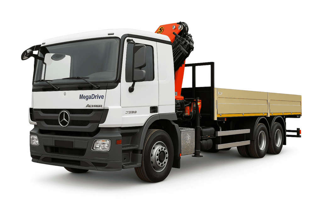 mercedez man 1 Аренда манипулятора в Арбате спецтехника с краном доставка за 1 день